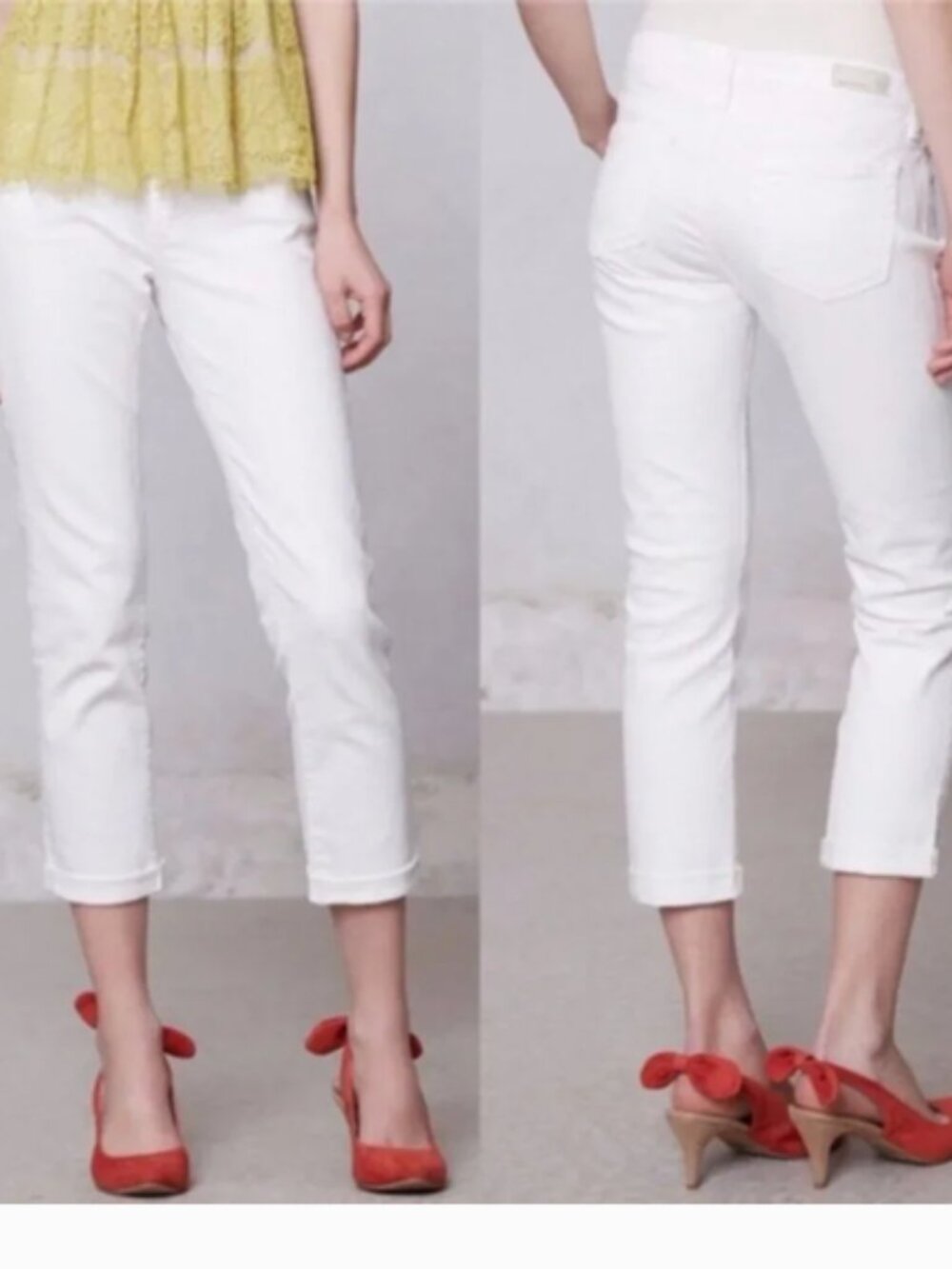 Adriano Goldschmied Stevie Roll Up Slim Jeans Size 27 White